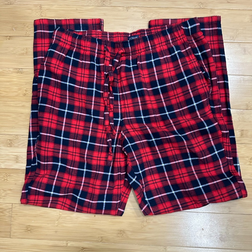 J. Crew Red and Black Plaid Pajama Pants